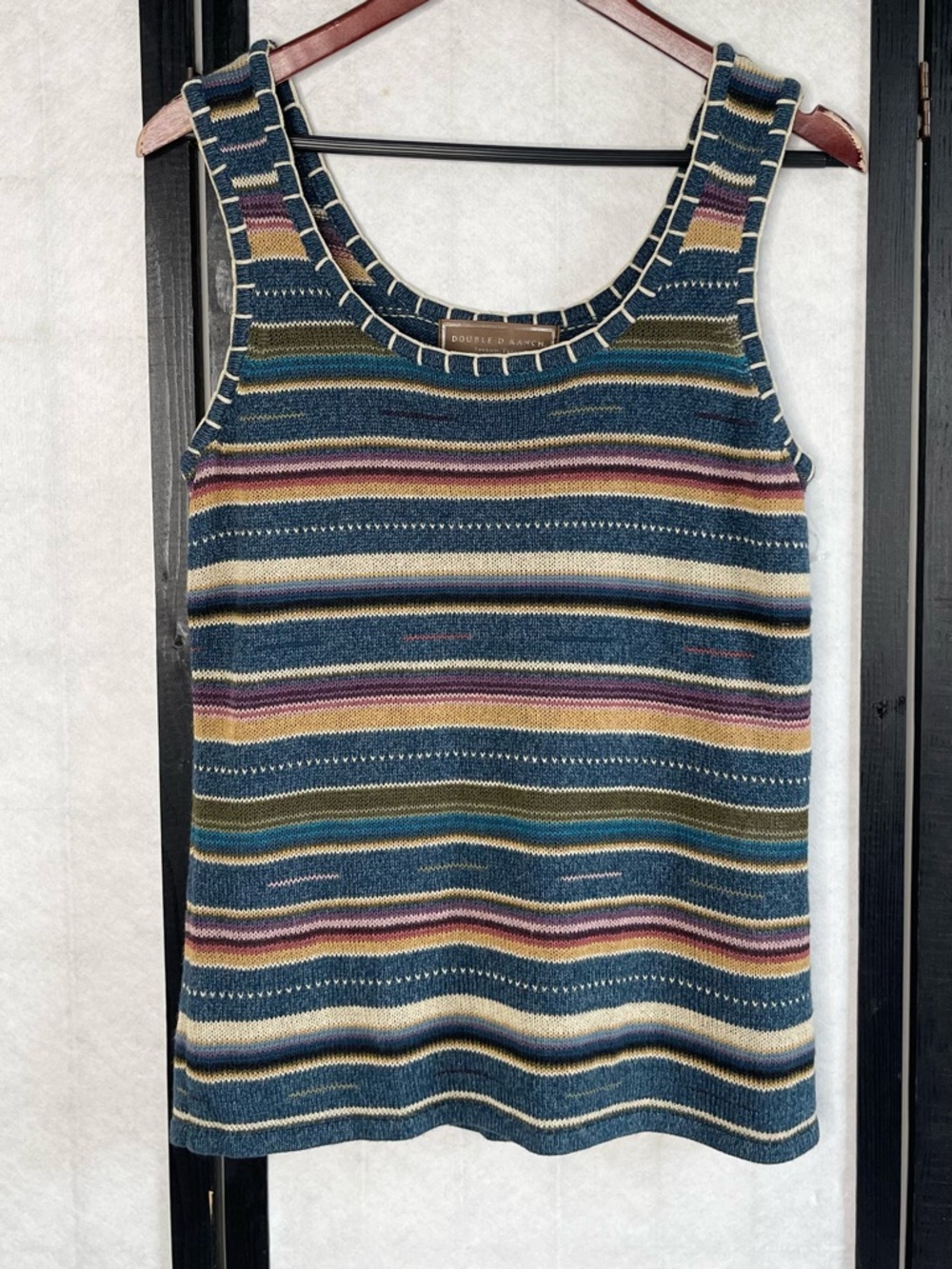Double D Ranch Striped Knit Tank top and skirt set. Size: M - Picture 3 of 11